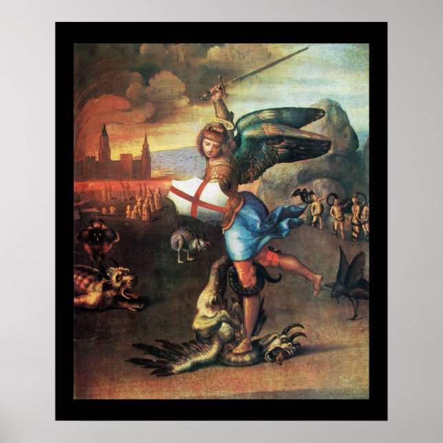 SANKT MIKAEL OCH DRAKEN POSTER (Framsidan)