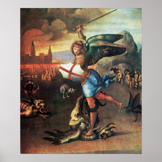 SANKT MIKAEL OCH DRAKEN POSTER (Framsidan)