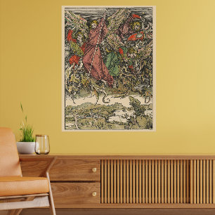 Sankt Mikael som bekämpar draken av Albrecht Dürer Poster