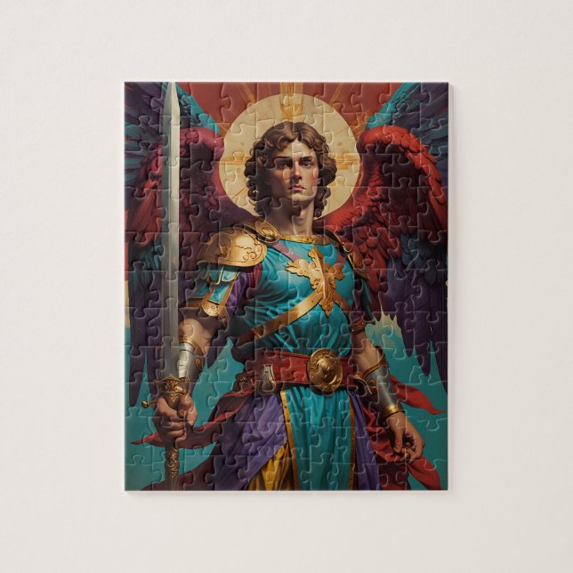 Sankt Mikaels ärkeängel katolska pussel (Vertikal)