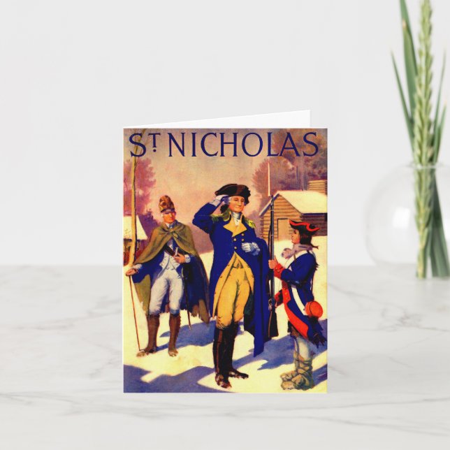 Sankt Nicholas Februari 1929 George Washington täc Kort (Framsida)