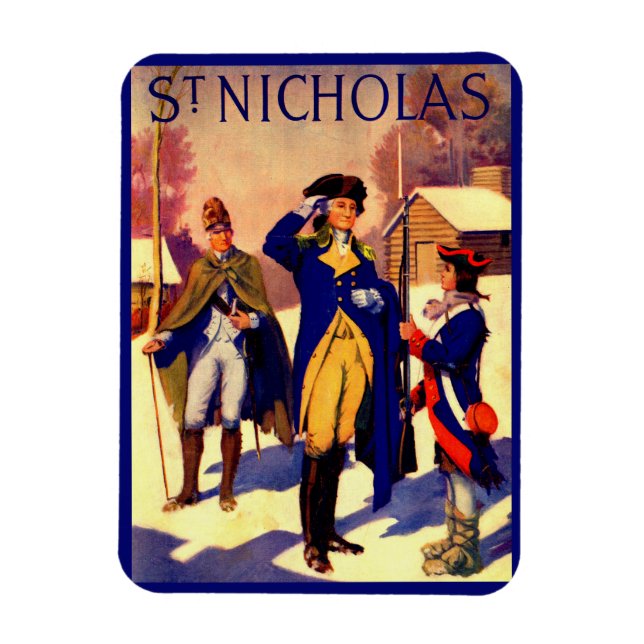 Sankt Nicholas Februari 1929 George Washington täc Magnet (Vertikal)
