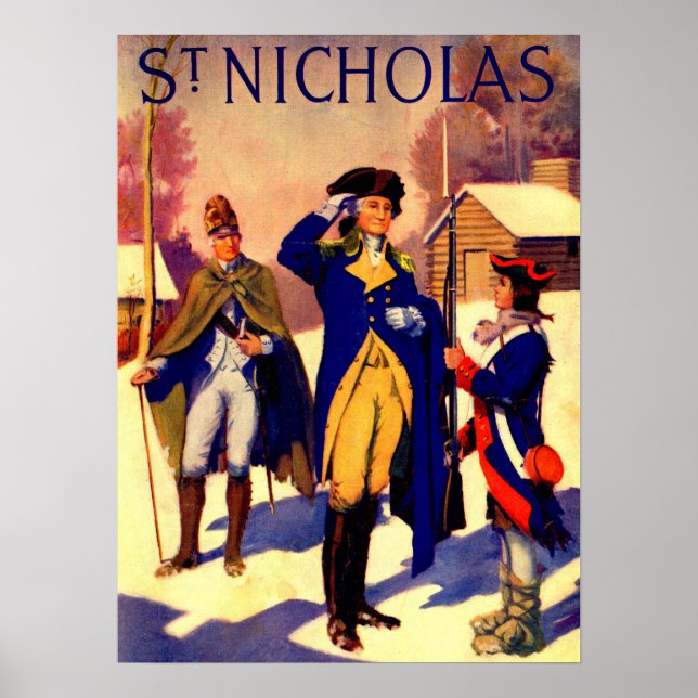 Sankt Nicholas Februari 1929 George Washington täc Poster (Framsidan)