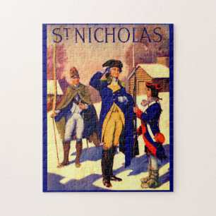 Sankt Nicholas Februari 1929 George Washington täc Pussel