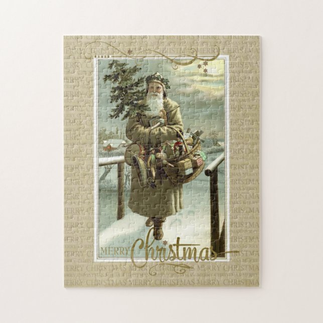 Sankt Nick-Vintagen Reproduction Pussel (Vertikal)