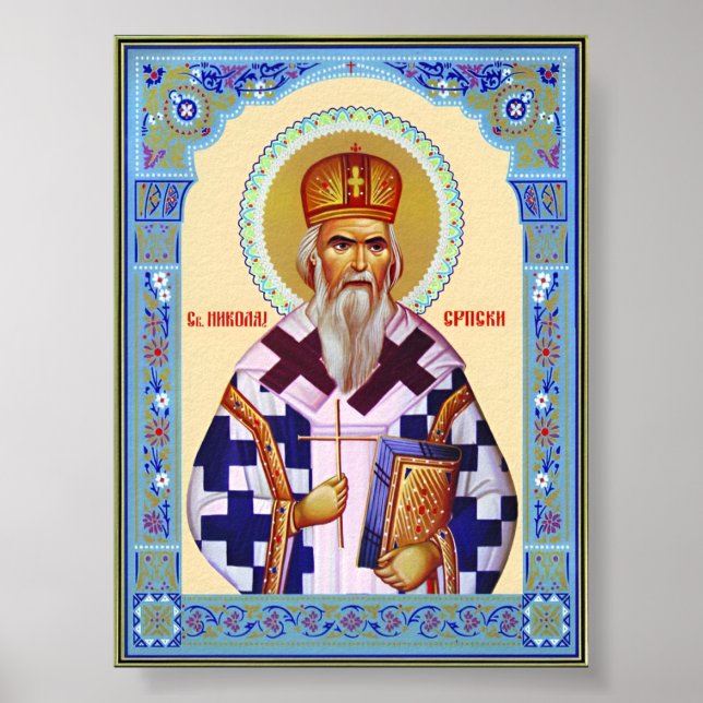 Sankt Nikolai serbisk Poster (Framsidan)