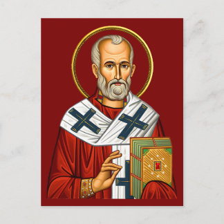 Sankt Nikolaj ortodox ikon 04 Vykort