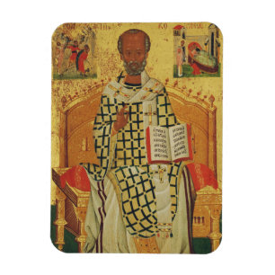Sankt Nikolaus av Myra Bysantinsk Ortodox Ikon Magnet