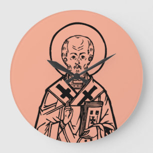 Sankt Nikolaus av Myra Bysantinsk ortodox ikon Stor Klocka