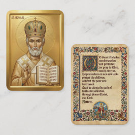 Sankt Nikolaus bönekort Visitkort