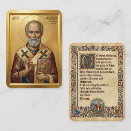 Sankt Nikolaus bönekort Visitkort