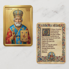 Sankt Nikolaus bönekort Visitkort