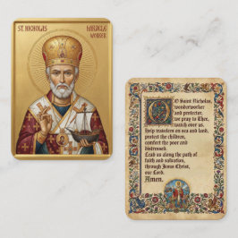 Sankt Nikolaus bönekort Visitkort