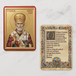 Sankt Nikolaus bönekort Visitkort
