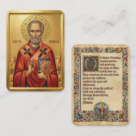 Sankt Nikolaus bönekort Visitkort