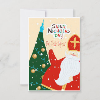 Sankt Nikolaus dag gratulationer Tack Kort