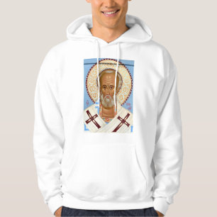 Sankt Nikolaus från Myra Premium Ortodox konst Hoodie