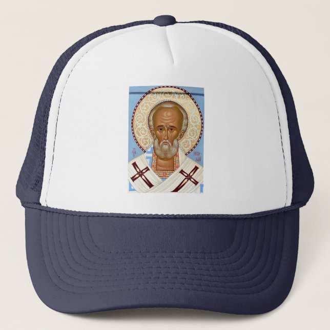 Sankt Nikolaus från Myra Premium Ortodox konst Keps (Framsida)