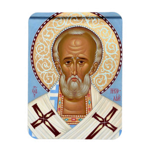 Sankt Nikolaus från Myra Premium Ortodox konst Magnet