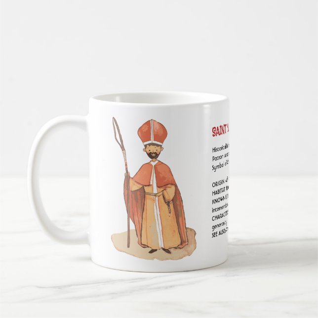 Sankt Nikolaus: Ikon för välgörenhet & Historisk G Kaffemugg (Vänster)