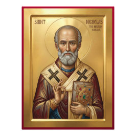 Sankt Nikolaus ortodox ikon Fototryck