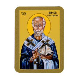 Sankt Nikolaus, ortodox slavisk ikon Magnet