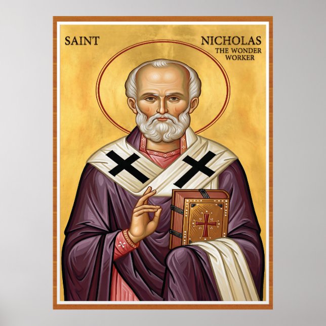 Sankt Nikolaus underverkaren nya eng brev Poster (Framsidan)