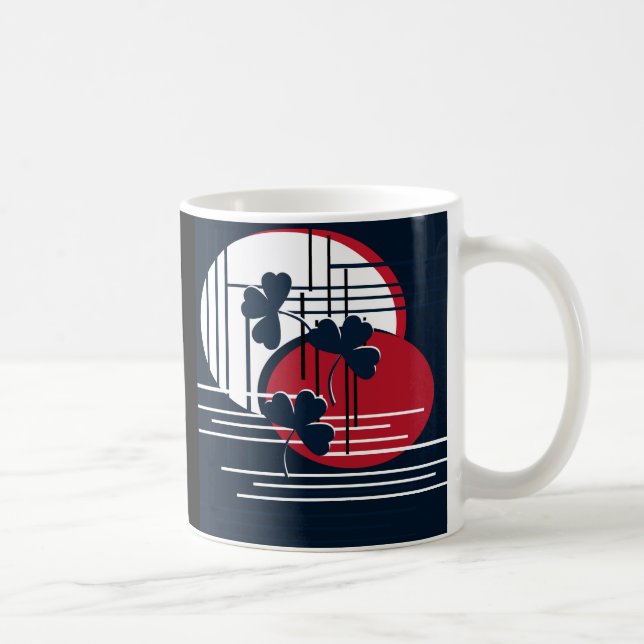 Sankt Patrick, abstraktion Kaffemugg (Höger)