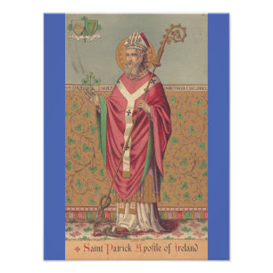 Sankt Patrick av Irland Helig keltisk konst Fototryck