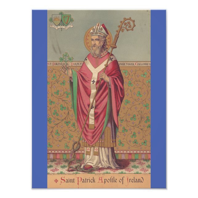 Sankt Patrick av Irland Helig keltisk konst Fototryck (Framsidan)
