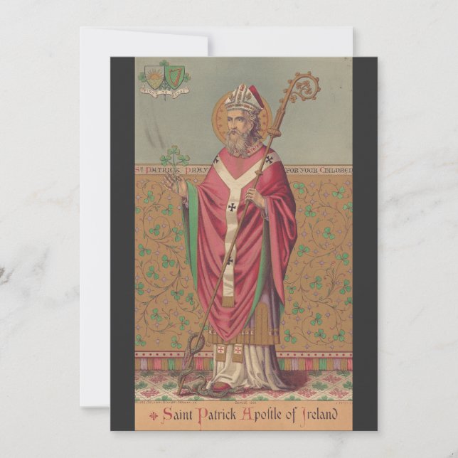 Sankt Patrick av Irland Helig keltisk konst Inbjudningar (Framsida)