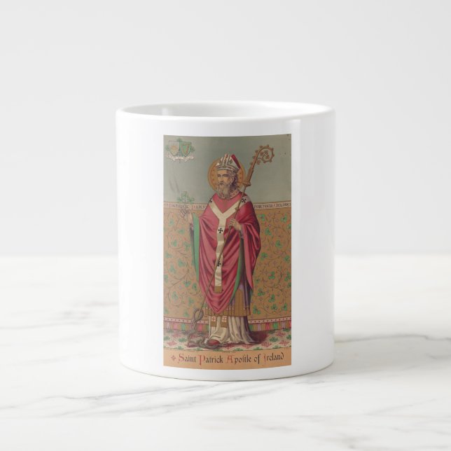 Sankt Patrick av Irland Helig keltisk konst Jumbo Mugg (Framsidan)
