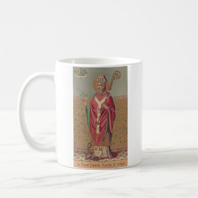 Sankt Patrick av Irland Helig keltisk konst Kaffemugg (Vänster)