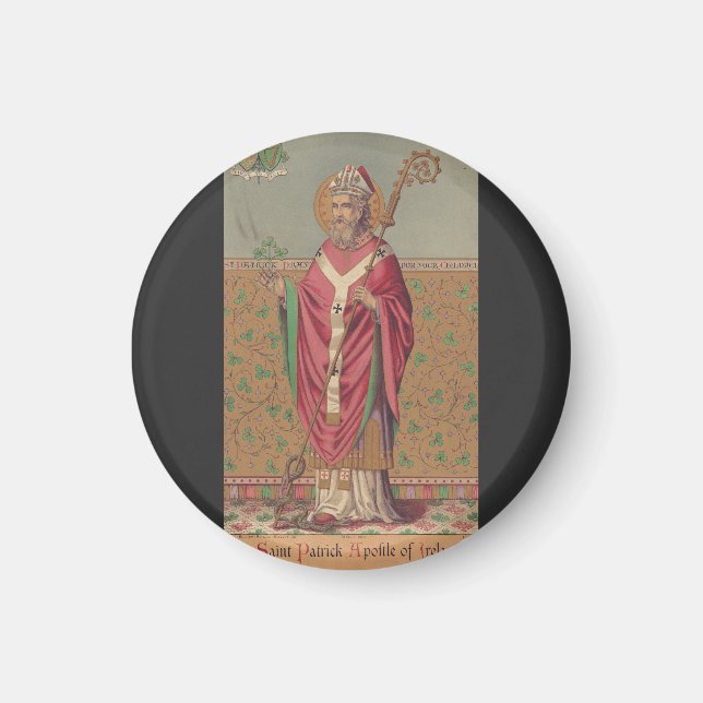 Sankt Patrick av Irland Helig keltisk konst Magnet (Framsidan)