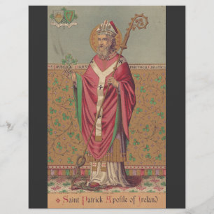 Sankt Patrick av Irland Helig keltisk konst Reklamblad