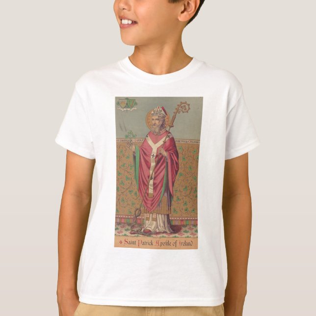 Sankt Patrick av Irland Helig keltisk konst T Shirt (Framsida)