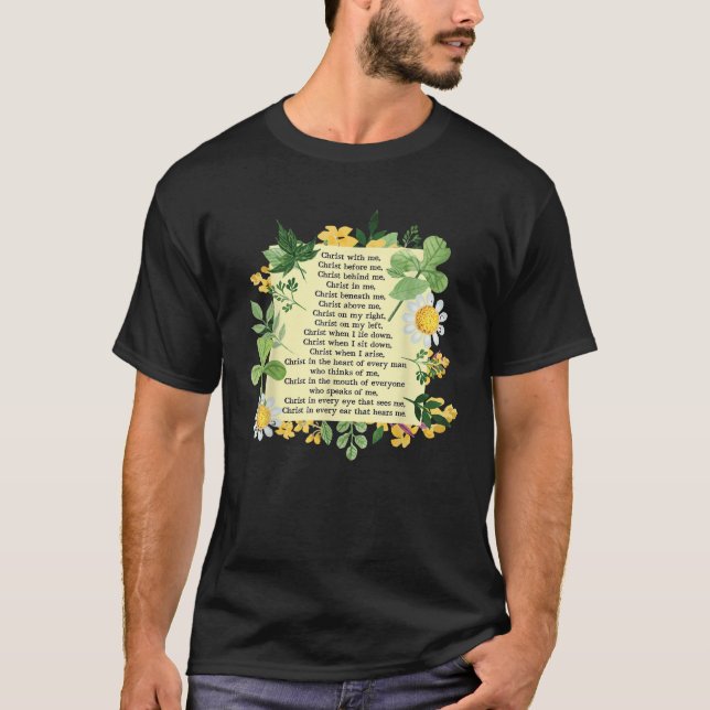 Sankt Patrick Breastplate Prayer Patrick s Day Cat T Shirt (Framsida)