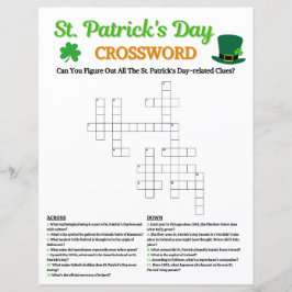 Sankt Patrick dag Crossword-spel