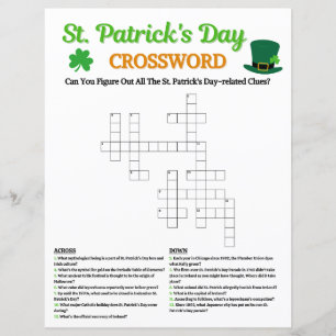 Sankt Patrick dag Crossword-spel