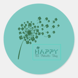 Sankt Patrick-Dag-design Runt Klistermärke