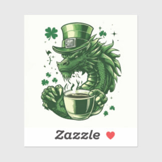 Sankt Patrick Dag Dragon Sticker Klistermärken
