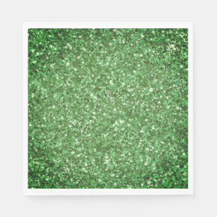 Sankt Patrick dag gnistra glitter grönt mönster Pappersservett