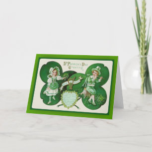 Sankt Patrick-Dag-hälsningskort Kort