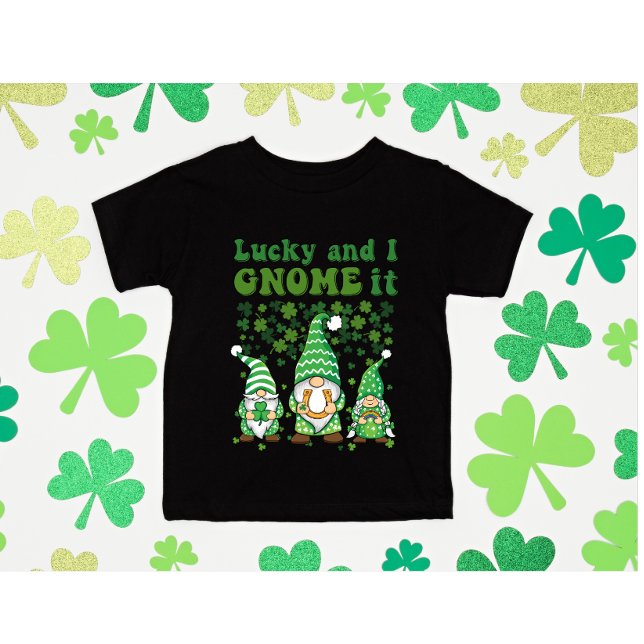 Sankt Patrick dag har tur som gnome-skammussla klö T Shirt (Skapare uppladdad)