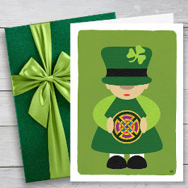Sankt Patrick dag Shamrock Leprechaun Blank Kort