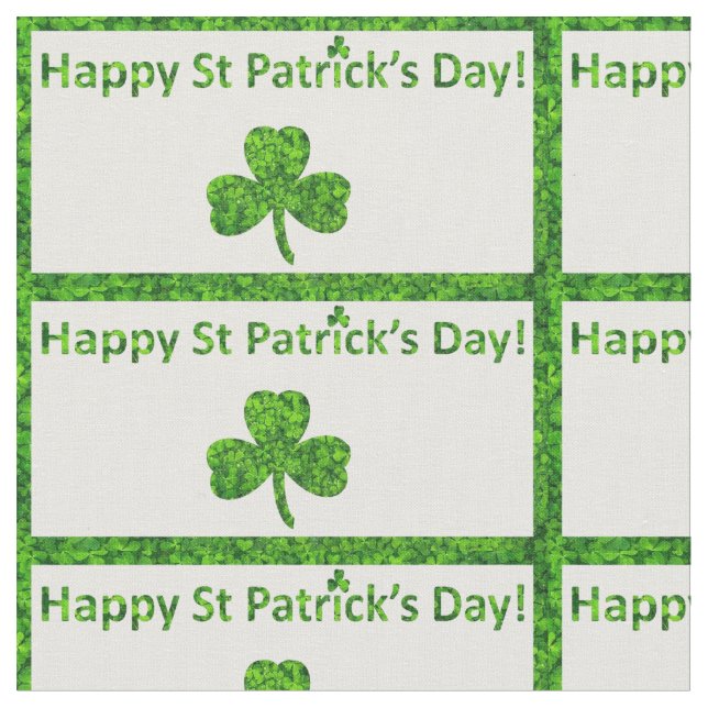 Sankt Patrick-dag-🍀 Tyg (Närbild)