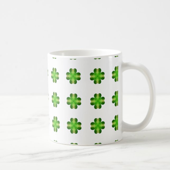 Sankt Patrick-dagen Shamrock Background Kaffemugg (Höger)