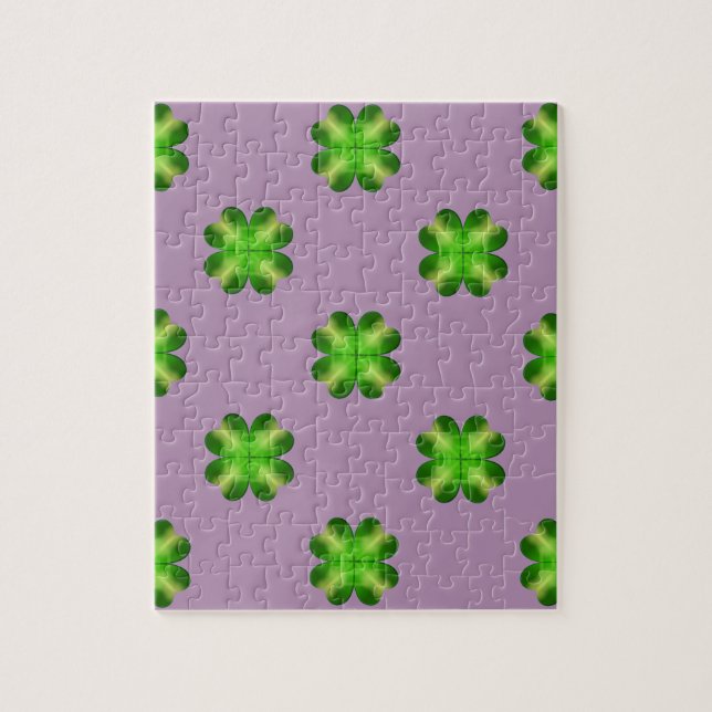 Sankt Patrick-dagen Shamrock Background Pussel (Vertikal)