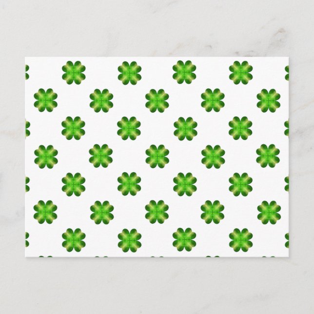 Sankt Patrick-dagen Shamrock Background Vykort (Framsida)