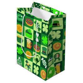 Sankt Patrick Day Icons Seamless Mönster